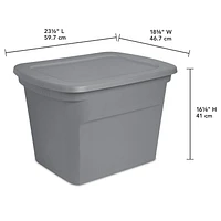 Sterilite 68 L Tote Box (Grey), 68L