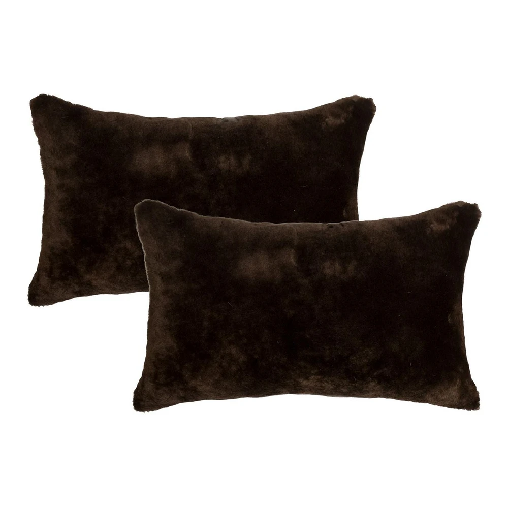 NELSON SHEEPSKIN PILLOW 12"X20" 2-PACK