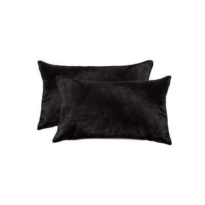TORINO COWHIDE PILLOW 12"X20" 2-PACK