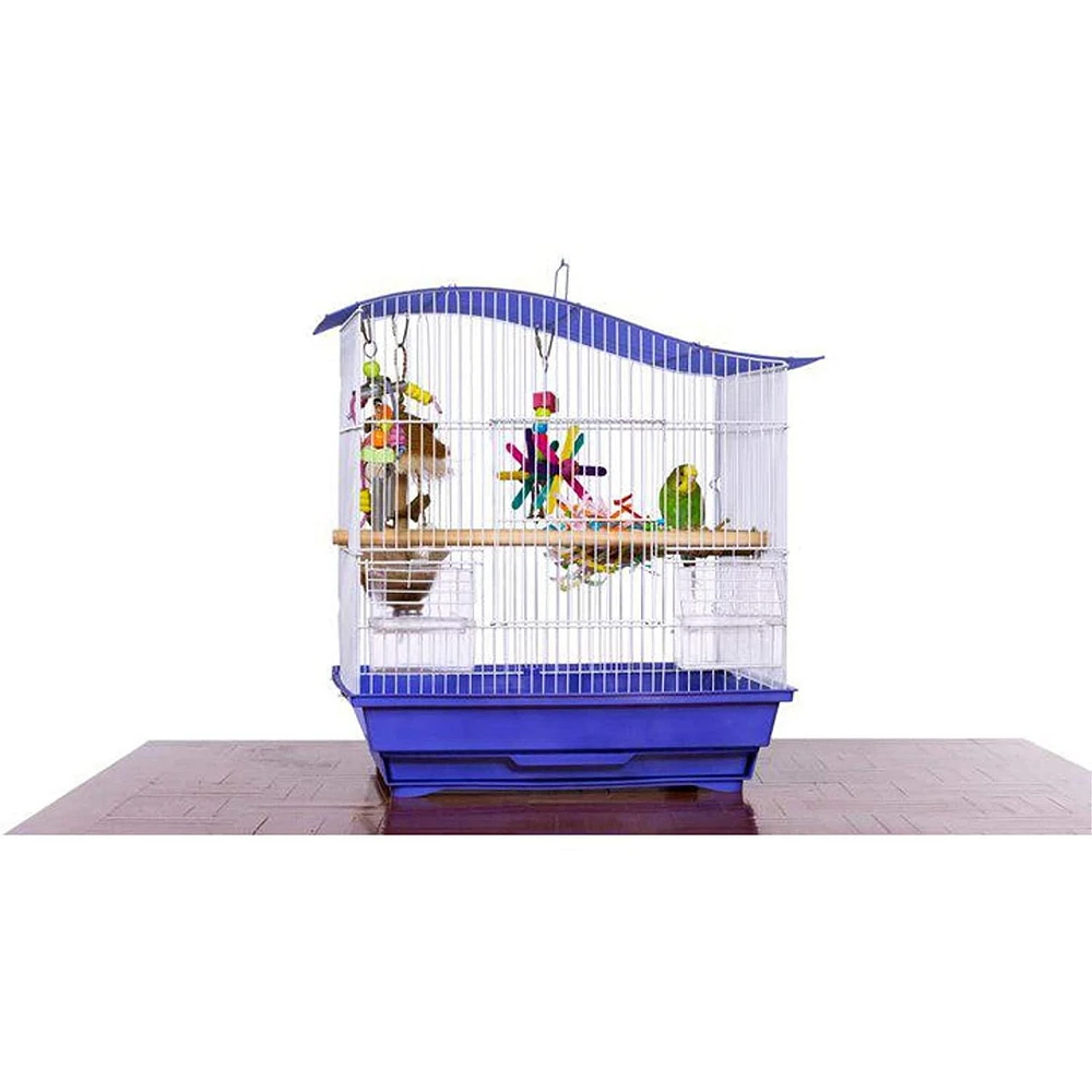 Prevue Pet Soho Wave Top Roof Cage Blue