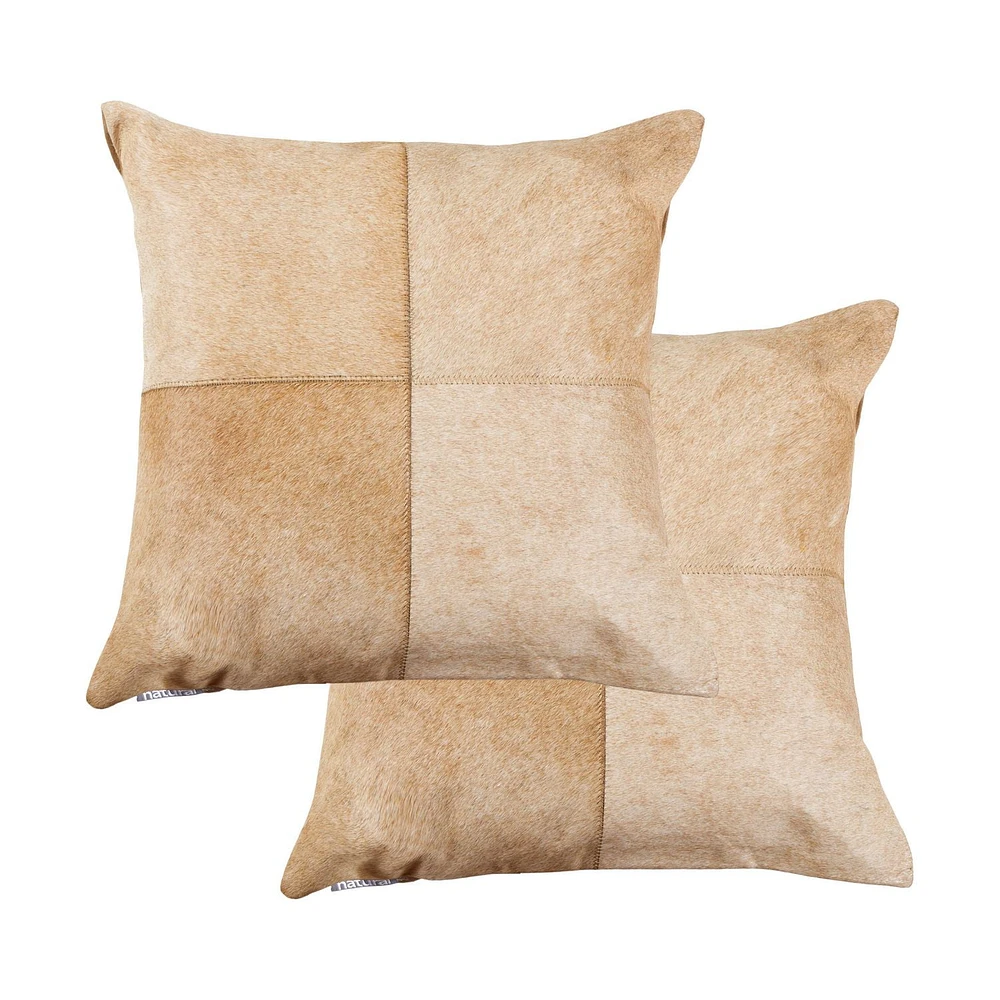 TORINO QUATTRO COWHIDE PILLOW 18"X18" 2-PACK