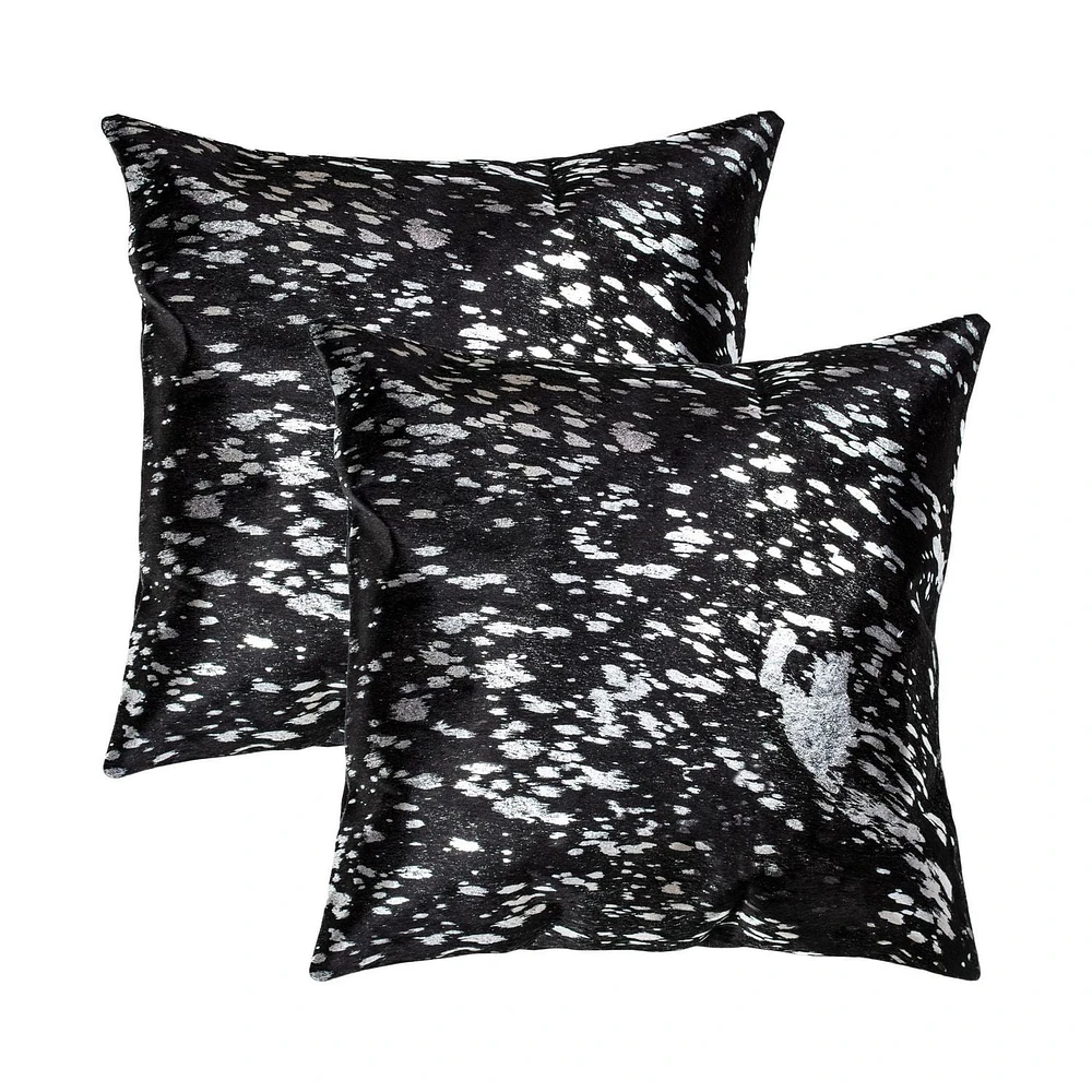 TORINO SCOTLAND COWHIDE PILLOW 18"X18" 2-PACK