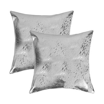 TORINO SCOTLAND COWHIDE PILLOW 18"X18" 2-PACK