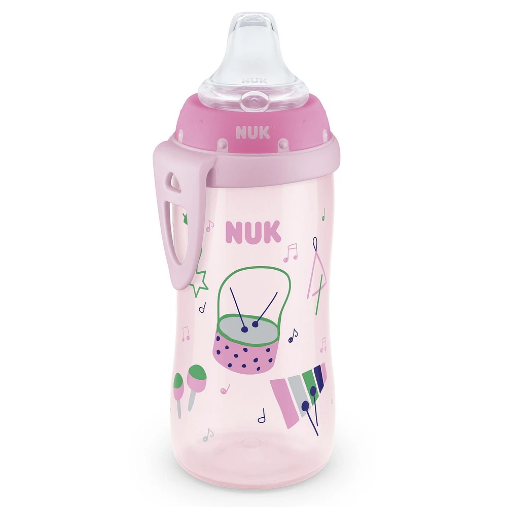 NUK Active Sippy Cup, Pink, 10 oz, BPA free and dishwasher safe