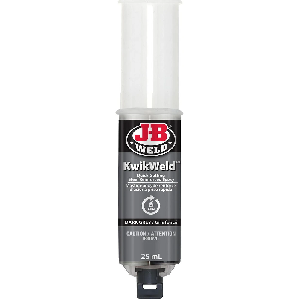 J-B Weld KwikWeld Syringe 25mL, Fast setting epoxy syringe