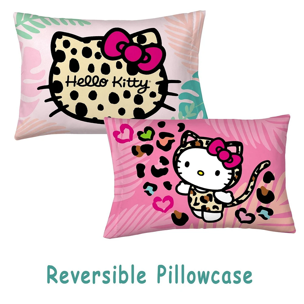 Hello Kitty "Wild Jungle" Pillowcase, Hello Kitty Pillowcase