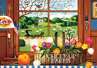 Buffalo Games Large Pieces Charles Wysocki A Peach of a Day 300 Piece Jigsaw Puzzle