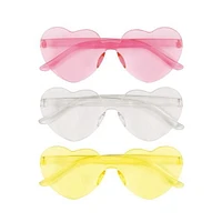 Heart Shaped Novelty Glasses, 3 pack