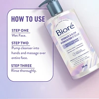 Bioré Nettoyant doux Hydratation et éclat de Bioré, nettoyant pour le visage pour peau sèche et sensible (200mL)