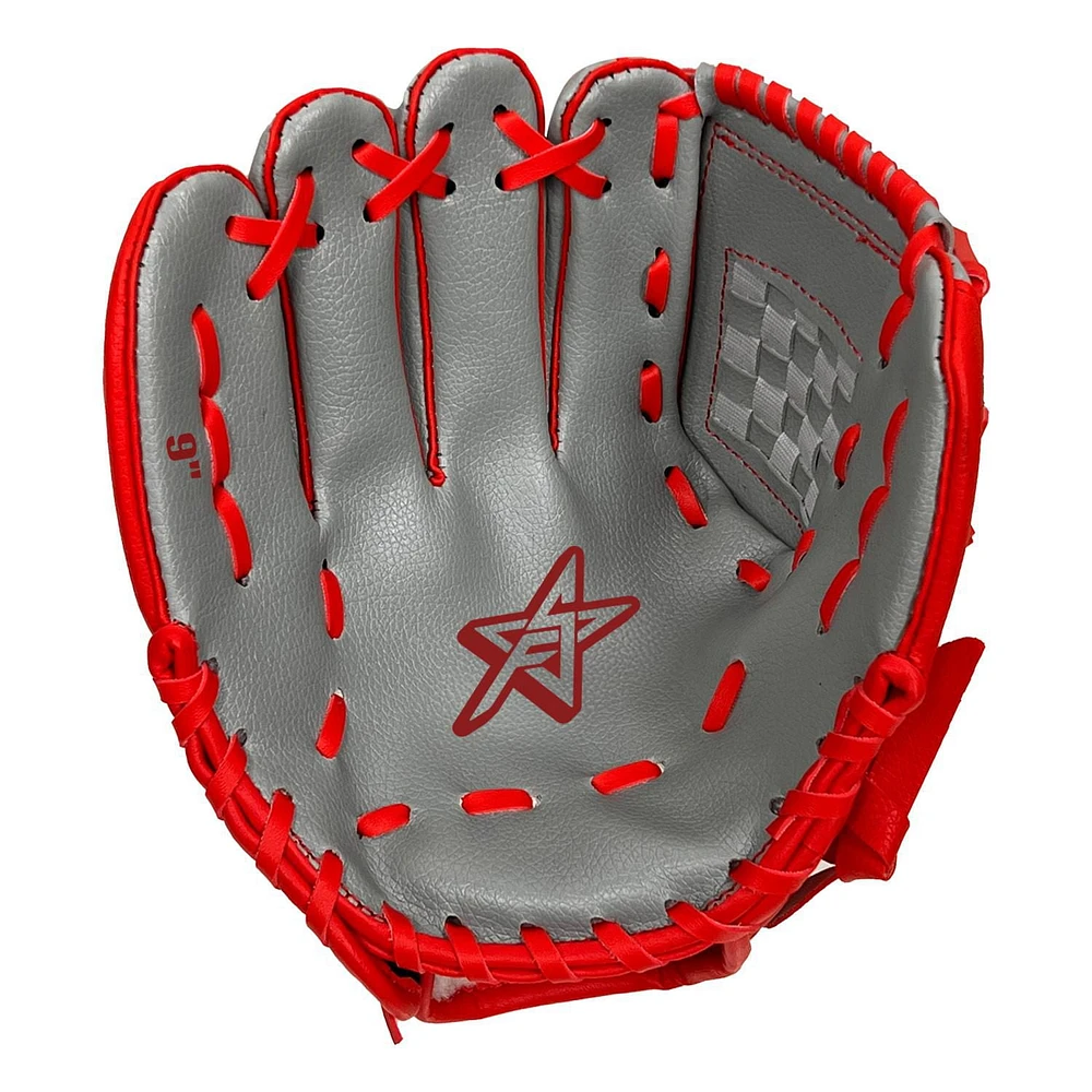 Future Stars Baseball / Tee-Ball 9" Glove - Right Hand Catch - Red