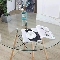 Heavenly Collection Clear Dining Table 32"