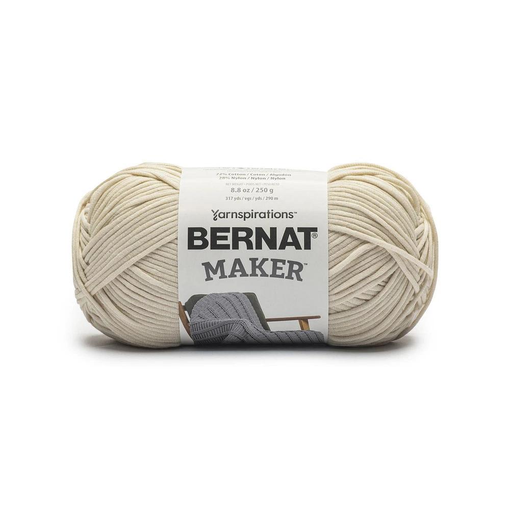 Bernat® Maker™ #5 Bulky Cotton Yarn, 8.8oz/250g 317 Yards