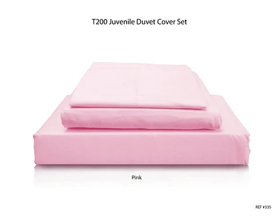 Johnson Home Organic Cotton Duvet Cover Set Pink (Dbl)