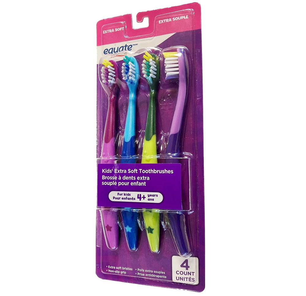 Kids Extra Soft Toothbrushes, 4 counts