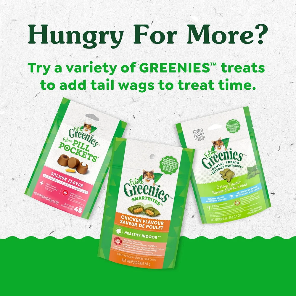 FELINE GREENIES Cat Treats Adult Natural Dental Care Oven-Roasted Chicken Flavour, 277g