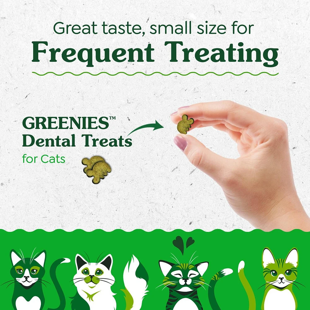 FELINE GREENIES Cat Treats Adult Natural Dental Care Oven-Roasted Chicken Flavour, 277g