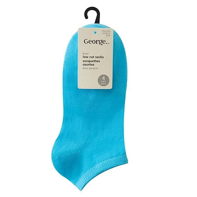Lot de 4 paires de chaussettes basses Georges pour garçons