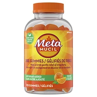 Metamucil Fibre Gummies, No Sugar Added, Orange Flavour, Prebiotic, Plant-Based, 105CT