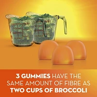 Metamucil Fibre Gummies, No Sugar Added, Orange Flavour, Prebiotic, Plant-Based, 105CT