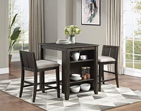 Topline Home Furnishings Multi-Functional Brown 3pc DIning Set