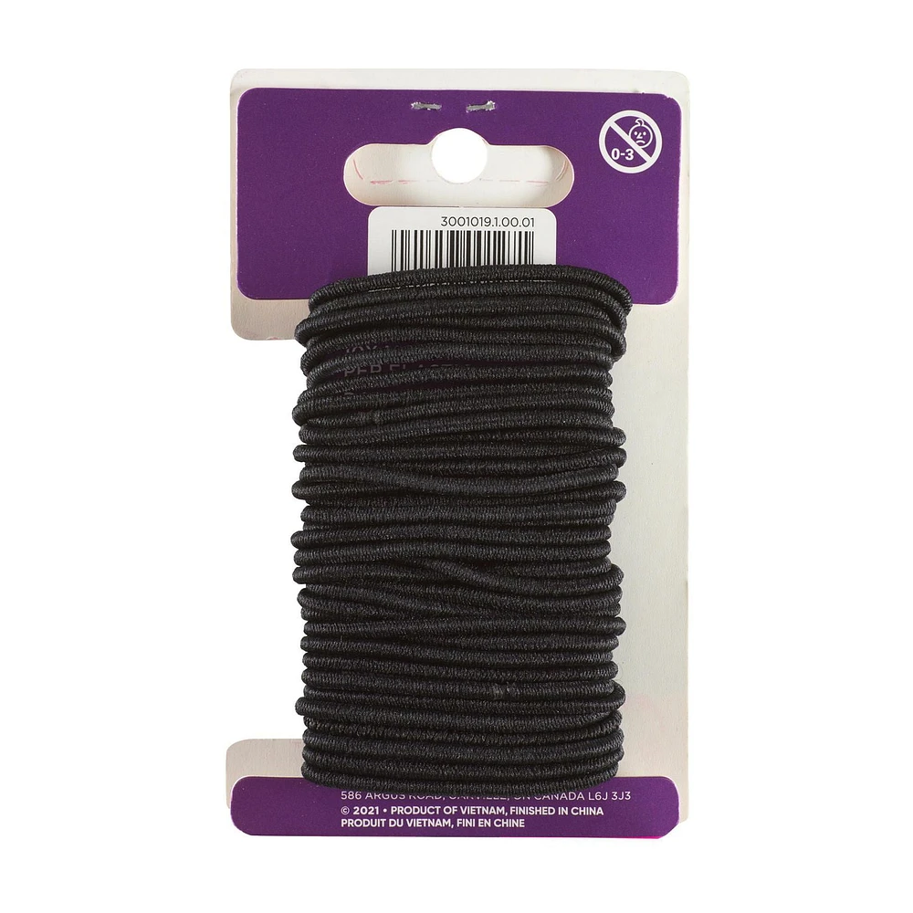 Goody Ouchless® Elastiques pour cheveux noirs - Sans métal - Attaches douces pour cheveux - 36Ct Goody Élastiques