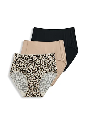 Jockey Essentials Women's No Panty Line Brief Underwear - 3 pack