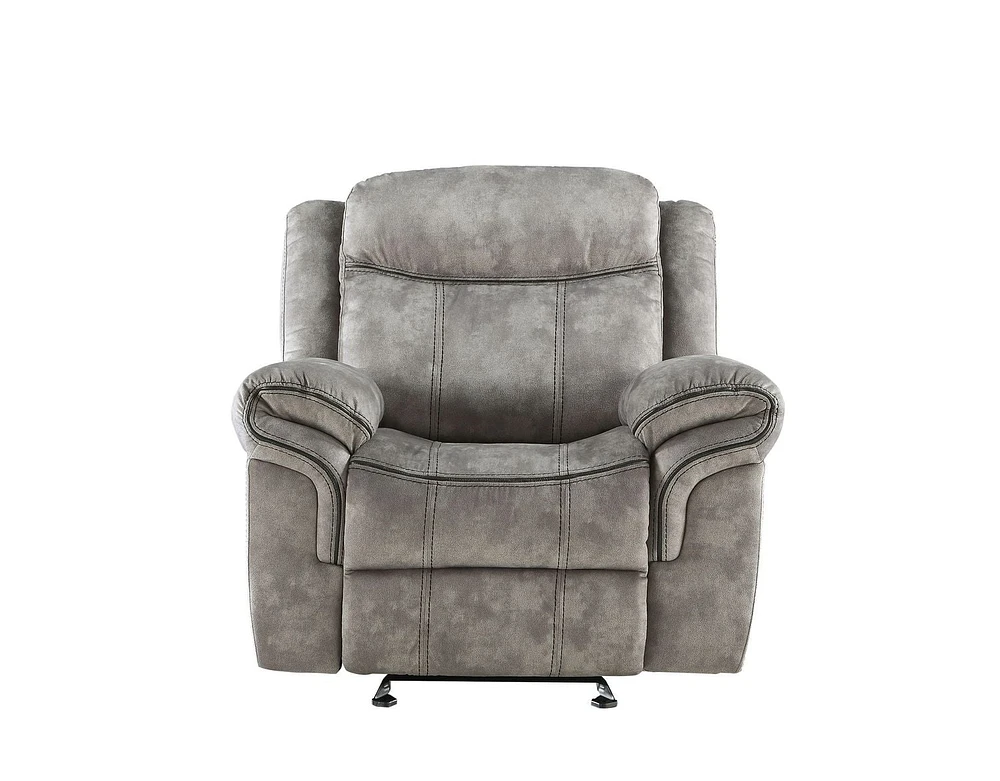 ACME Zubaida Glider Recliner  in 2-Tone Gray Velvet