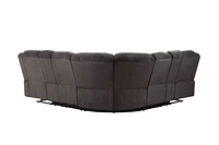 ACME Rylan Sectional Sofa (Motion) in Dark Brown Fabric