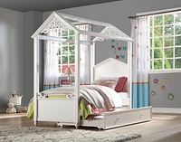 ACME Rapunzel Twin Bed in White