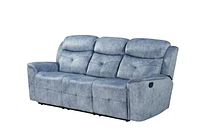 ACME Mariana Sofa (Motion) in Silver Blue Fabric