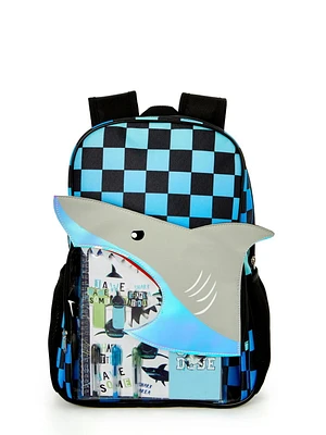 3D Shark Backpack Stationary Set