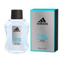 adidas Après-rasage Ice Dive, parfum d'agrumes, notes de tête : pamplemousse, orange, menthe poivrée, Formule végane, 100ml Sensations exaltantes