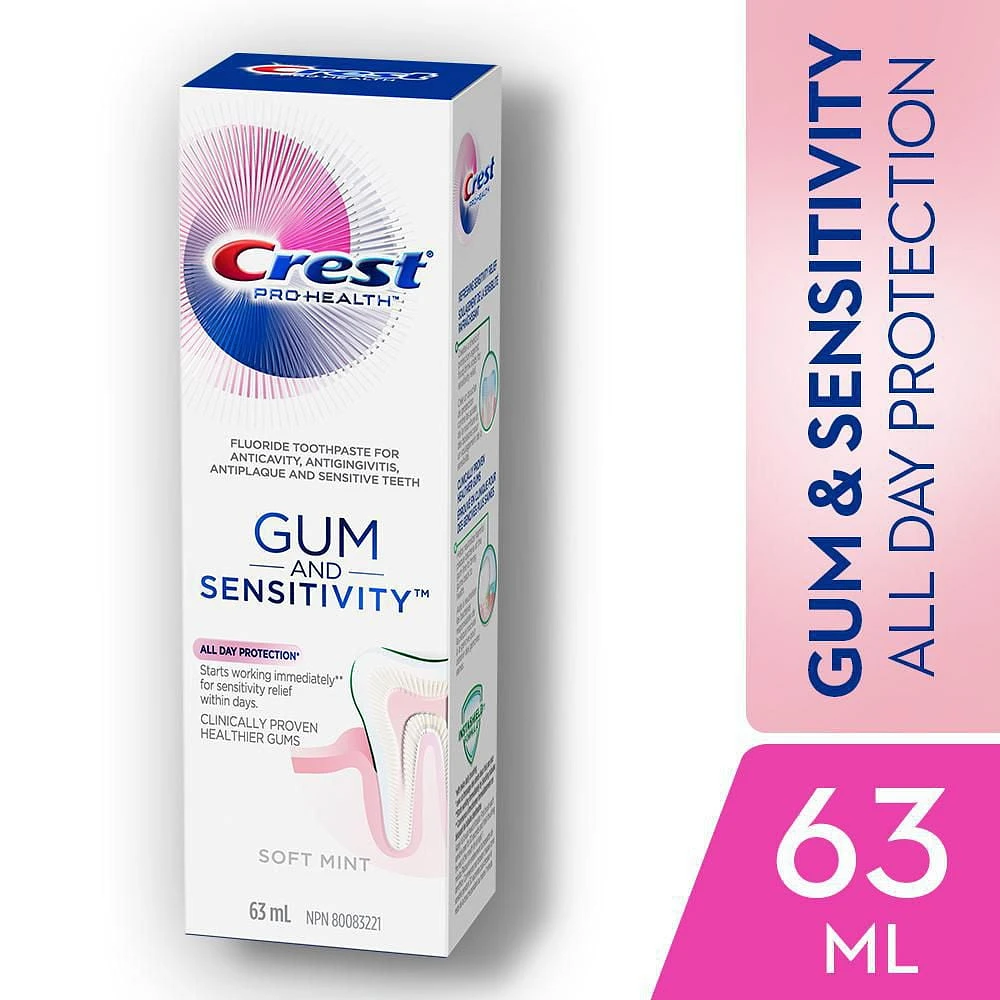 Crest Gum and Sensitivity, Sensitive Toothpaste All Day Protection, 63 mL