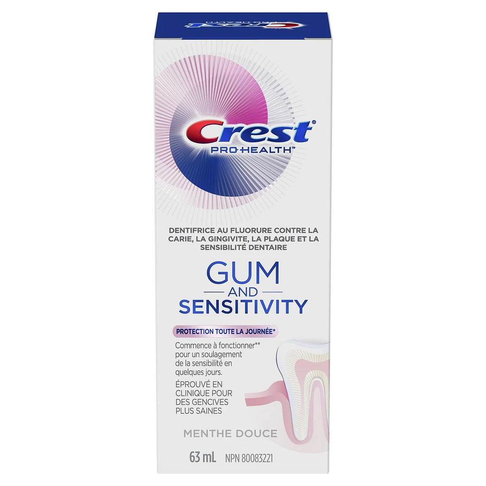 Crest Gum and Sensitivity, Sensitive Toothpaste All Day Protection, 63 mL