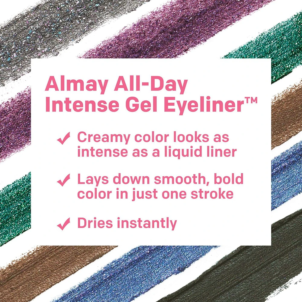 Almay Almay All-Day Intense Gel Eyeliner, 1.3g., 1 Gel Eyeliner, Liner Pencil, Long lasting, Waterproof