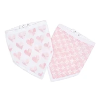 Aden + Anais Essentials 2-Pack Bandana Bibs - Piece of My Heart