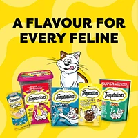 TEMPTATIONS LICKABLE SPOONS Adult Cat Treats Tasty Chicken & Cheesy Cheese Flavour, 4x10g
