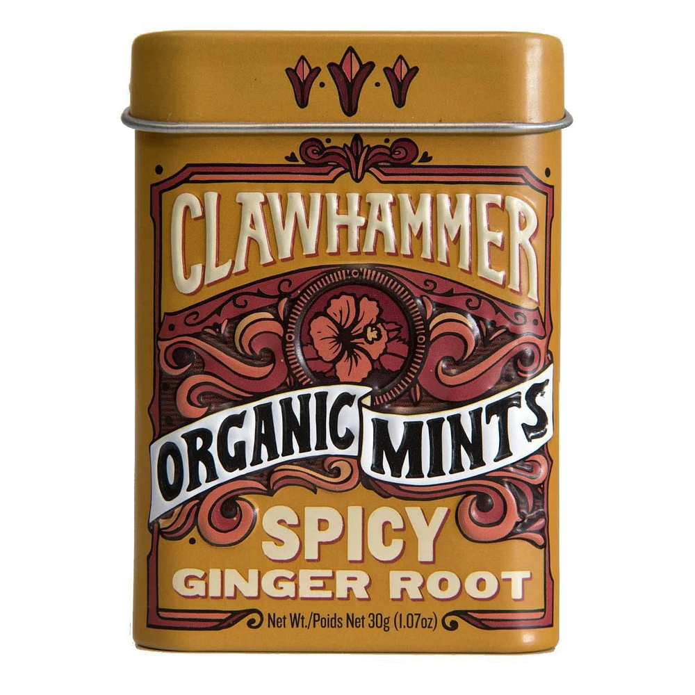 Clawhammer Certified Organic Mints - Spicy Ginger Root