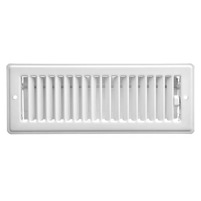 Imperial 3" x 10" White Steel Ceiling Register, Louvered, 3"x10" WHT Lvrd Ceiling Reg