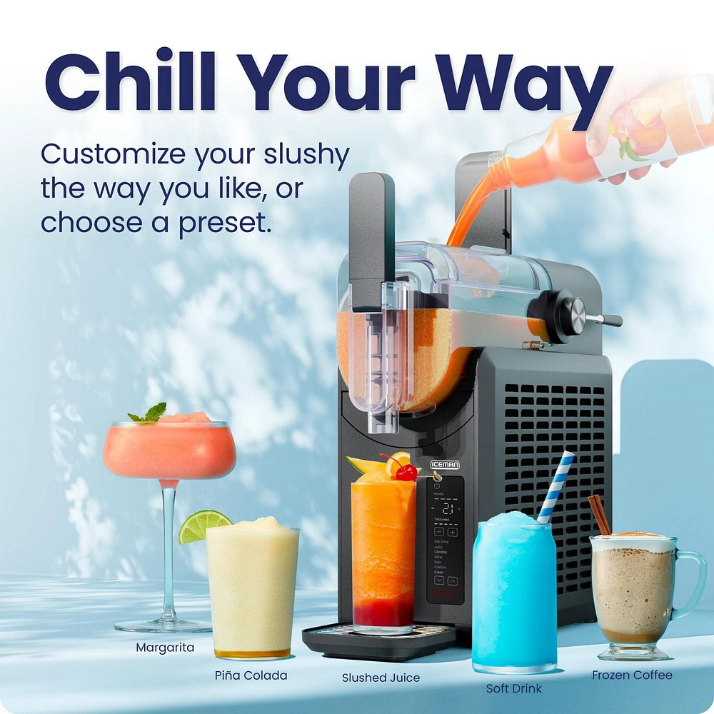 ICEMAN Slush-Ease 1.5L Slushy Maker with Customizable Thickness