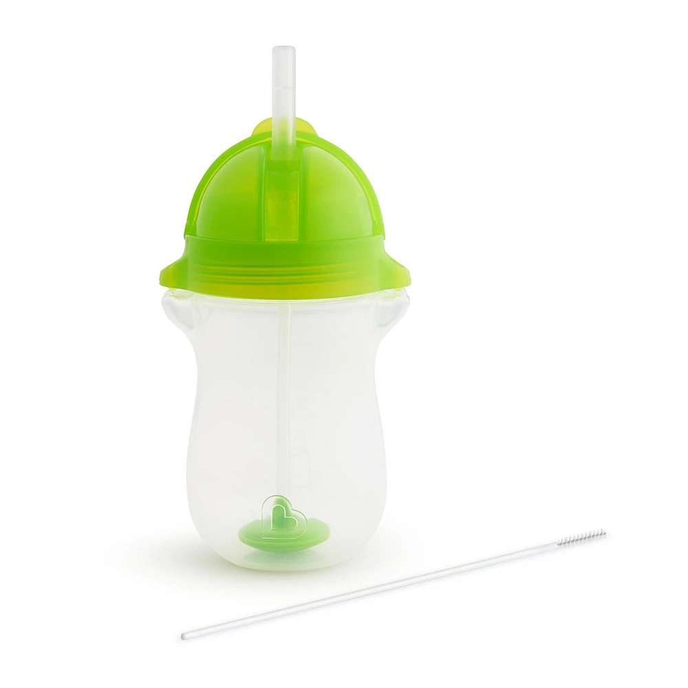 Munchkin Any Angle Click Lock™ Weighted Straw Cup, 10oz, Green