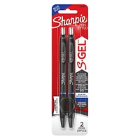 Sharpie S-Gel, Gel Pens, Medium Point (0.7 mm), Blue Ink, 2 Count