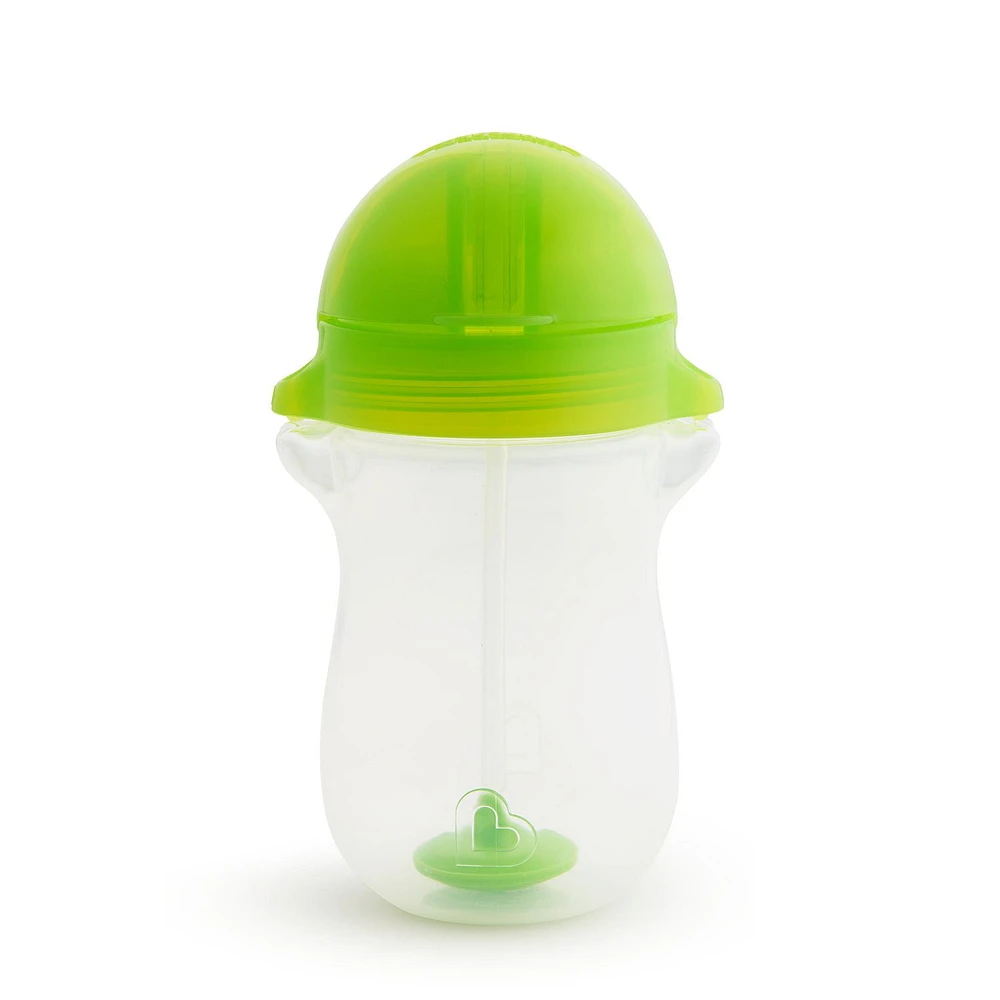 Munchkin Any Angle Click Lock™ Weighted Straw Cup, 10oz, Green