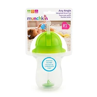 Munchkin Any Angle Click Lock™ Weighted Straw Cup, 10oz, Green