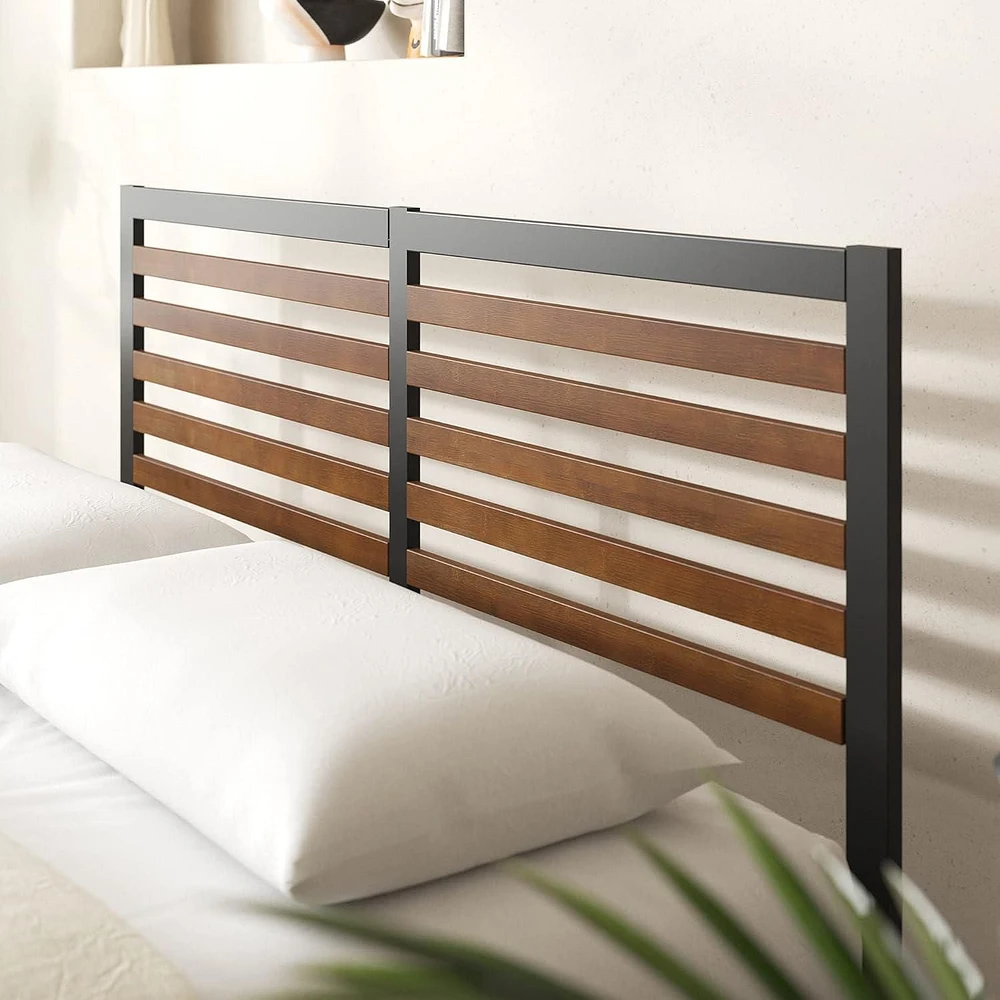 Zinus 35 Inch Kai Bamboo and Metal Platform Bed Frame