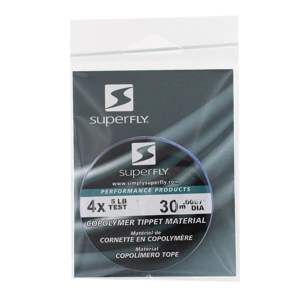 Superfly SFT30-4 Copoly Tippet Matériel 4X (034510) Il peut être utilisé en eau douce ou en eau salée