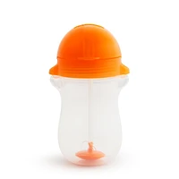 Munchkin Any Angle Click Lock™ Weighted Straw Cup, 10oz, Orange