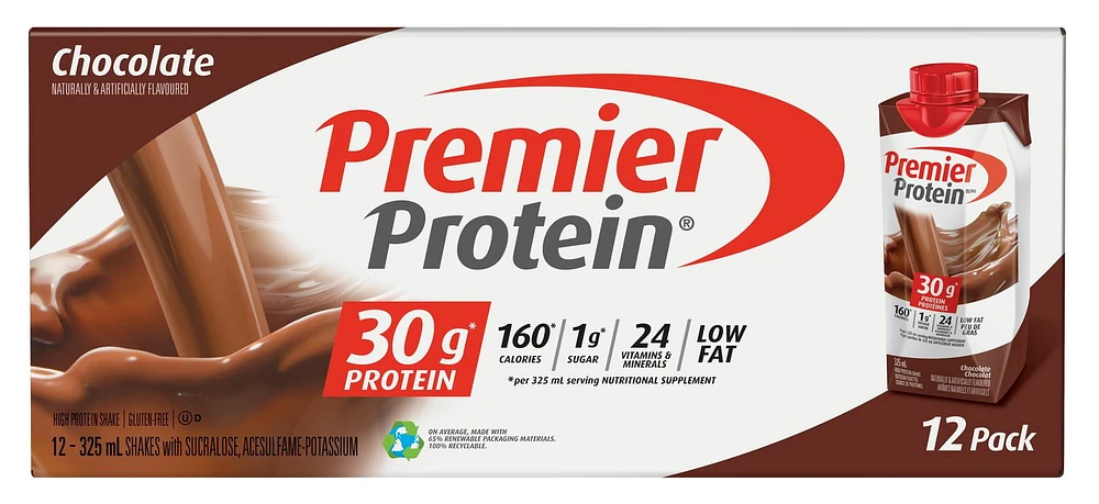 Premier Protein Chocolate Protein Shake 12ct, Chocolate Shake 12ct