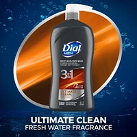 Dial for Men 3-in-1 Ultimate Clean Body+Hair+Face Wash, 946mL, Body Wash, 946mL