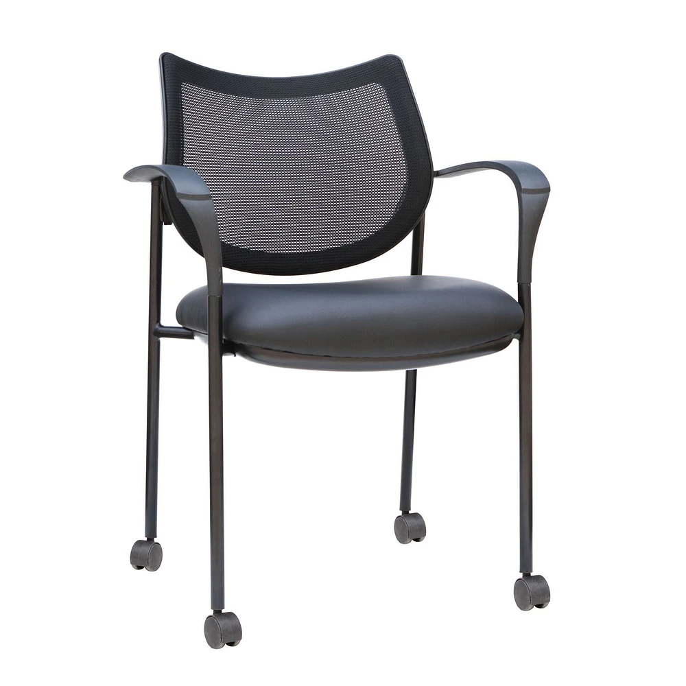 TygerClaw Mesh Mid Back And Fabric Seat Guest Chair